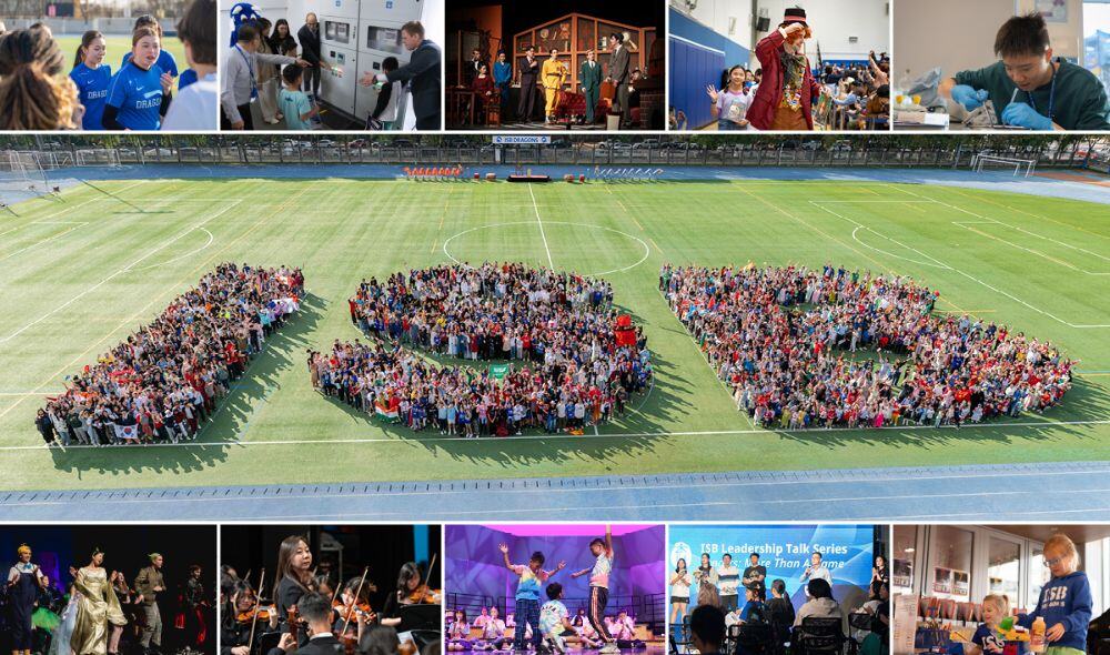 A collage of photos of ISB activities in 2023-2024