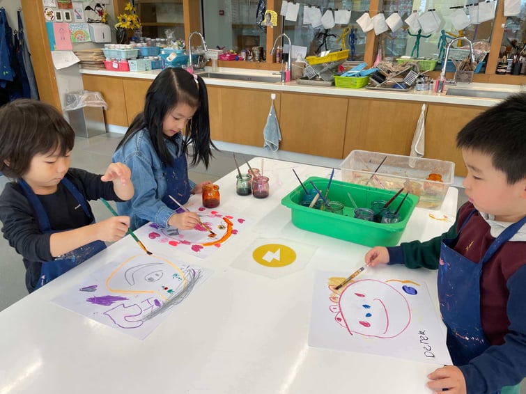 ISB Elementary School students drawing